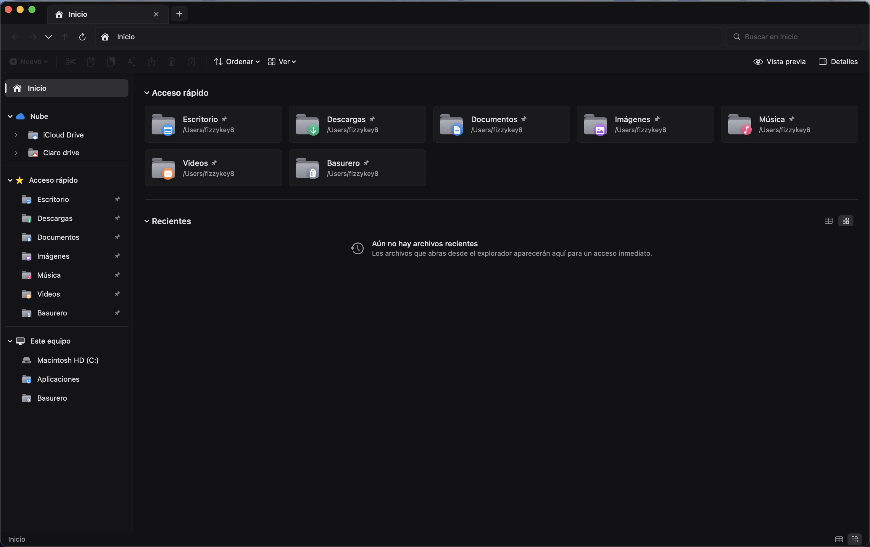 Tema Minimalista Oscuro